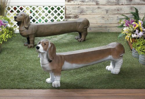 BASSET HOUND DOGGY BENCH and DACHSHUND DOGGY BENCH