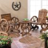 WAGON WHEEL ADIRONDACK CHAIR