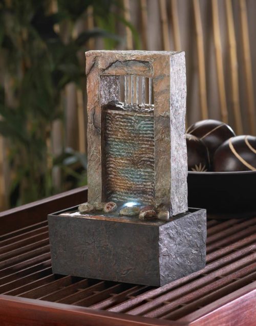 CASCADING WATER TABLETOP FOUNTAIN