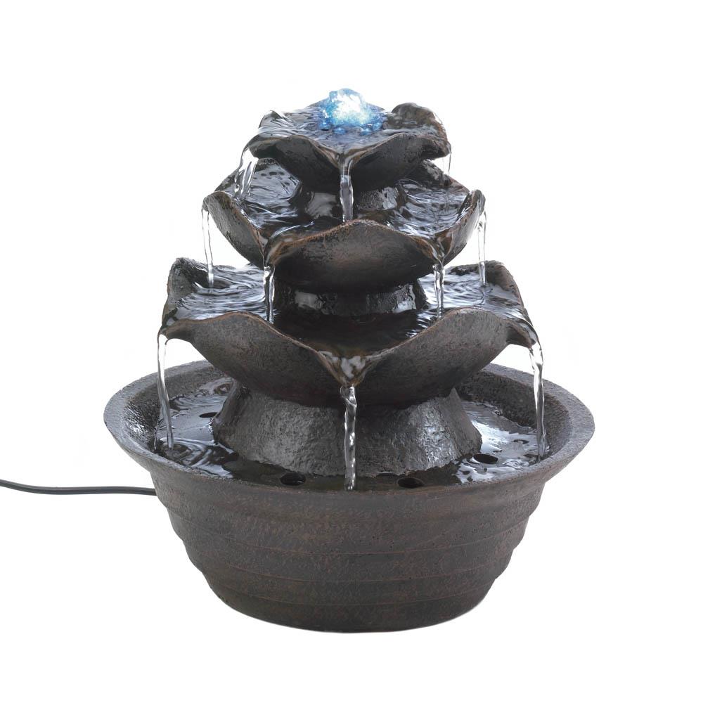 LOTUS BLOOM TABLETOP FOUNTAIN