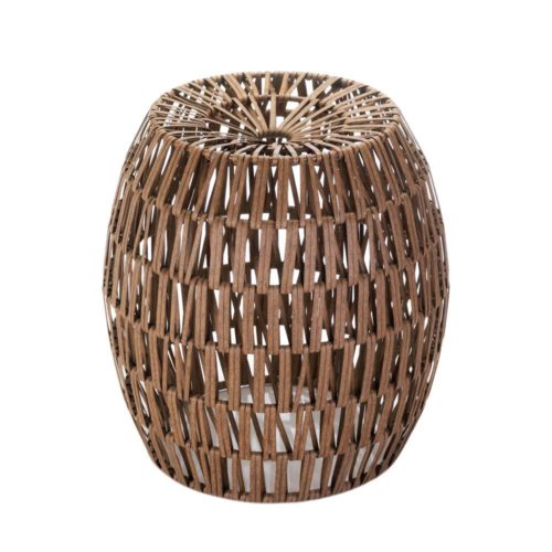 FAUX RATTAN STOOL