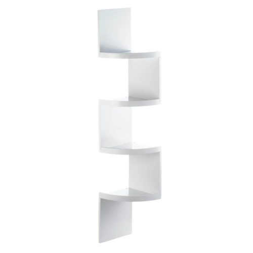 WHITE 4-TIER CORNER SHELF