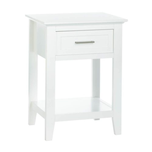 WHITE CROSSTOWN SIDE TABLE
