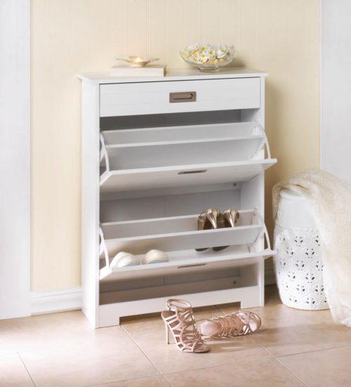 2-TIER SHOE RACK WITH DRAWER