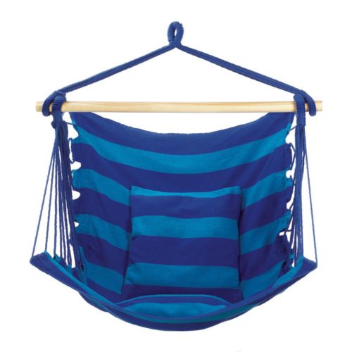 BLUE STRIPE HAMMOCK CHAIR