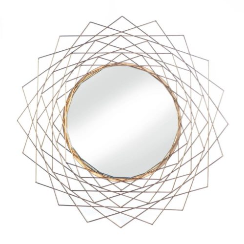 GOLDEN GEOMETRIC WALL MIRROR